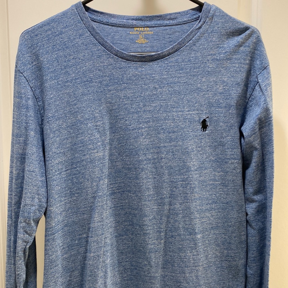 Polo Ralph Lauren Blue Long Sleeve Shirt (Large)
